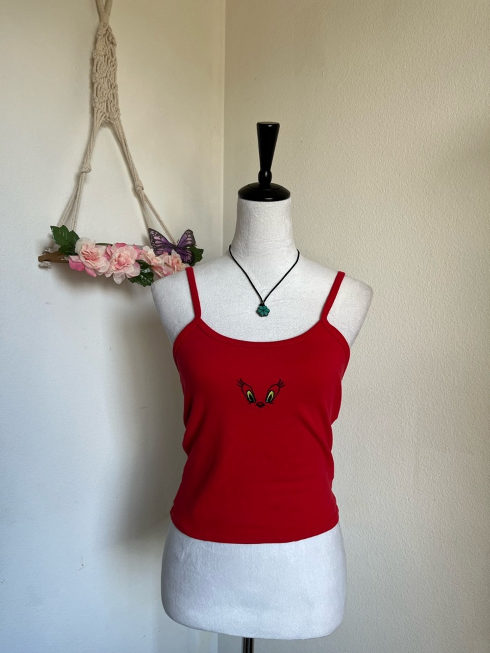 Vintage Red Tweety Cami size large